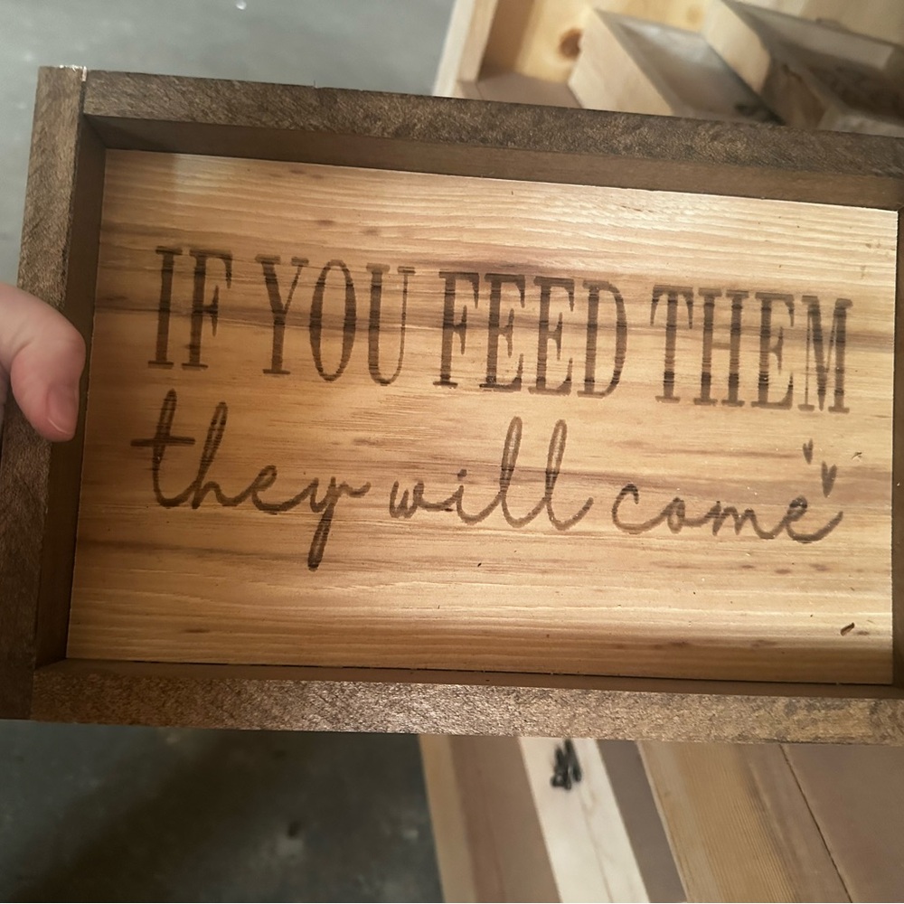 Handmade Wooden Sign with Inspirational Quote